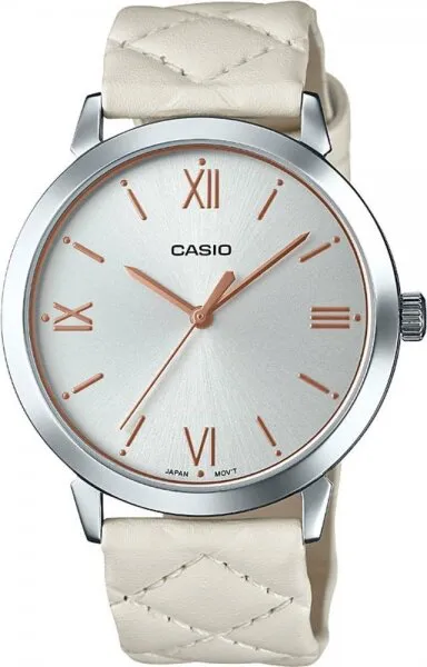 Casio LTP-E153L-7ADF Beyaz / Deri Kol Saati