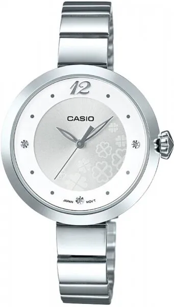 Casio LTP-E154D-7ADF Çelik / Beyaz / Gri Kol Saati