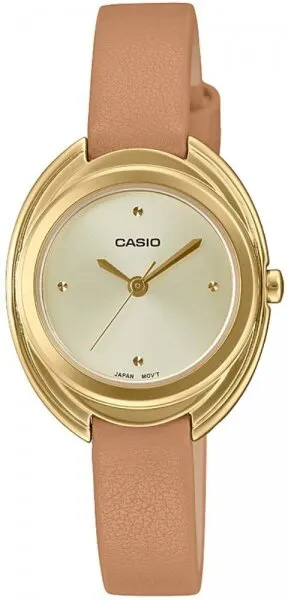 Casio LTP-E166GL-9CDF Deri / Sarı Kol Saati