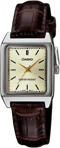 Casio LTP-V007L-9EUDF Deri / Sarı Kol Saati