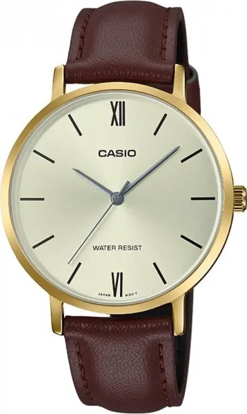 Casio LTP-VT01GL-9BUDF Deri / Sarı Kol Saati