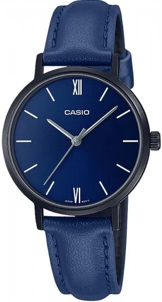 Casio LTP-VT02BL-2AUDF Deri / Lacivert Kol Saati