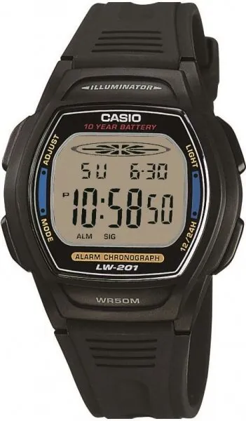 Casio LW-201-2AVDF Siyah / Mavi Kol Saati