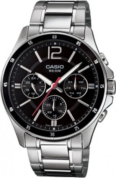 Casio MTP-1374D-1AVDF Çelik / Siyah / Gri Kol Saati