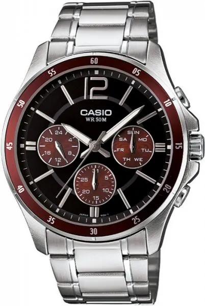 Casio MTP-1374D-5AVDF Çelik / Gri / Koyu Kahve Kol Saati