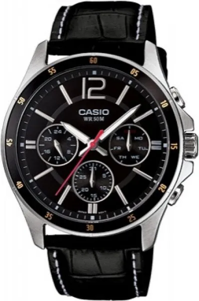 Casio MTP-1374L-1AVDF Deri / Siyah / Gri Kol Saati