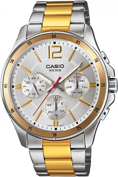 Casio MTP-1374SG-7AVDF Çelik / Altın / Gri Kol Saati