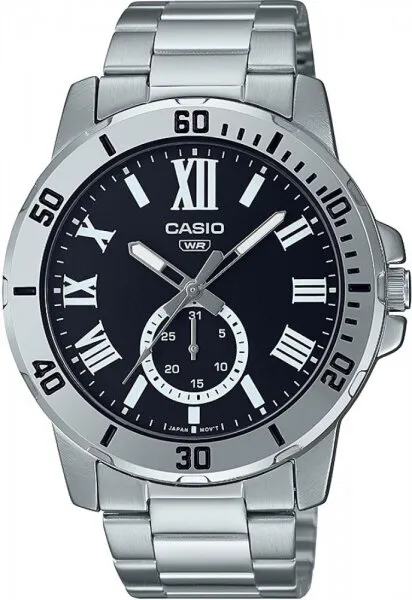 Casio MTP-VD200D-1BUDF Çelik / Siyah Kol Saati