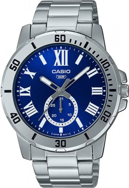 Casio MTP-VD200D-2BUDF Çelik / Lacivert Kol Saati