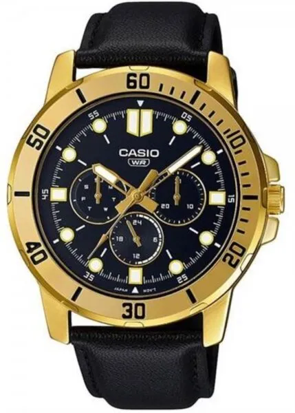 Casio MTP-VD300GL-1EUDF Deri / Altın Kol Saati