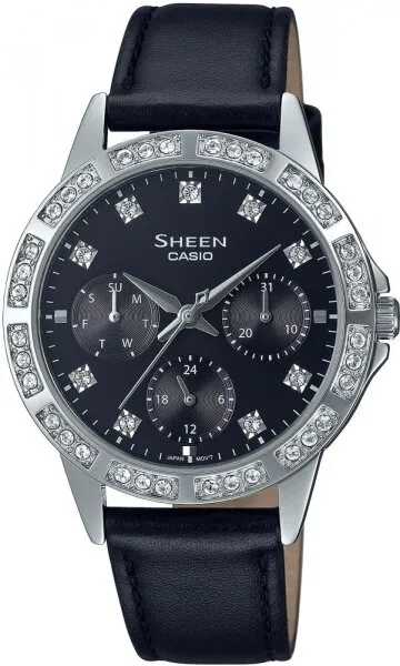 Casio Sheen SHE-3517L-1AUDF Deri / Siyah Kol Saati