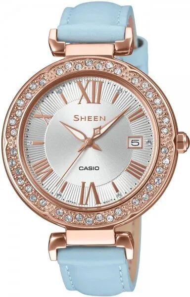 Casio Sheen SHE-4057PGL-7BUDF Deri / Sedef Kol Saati