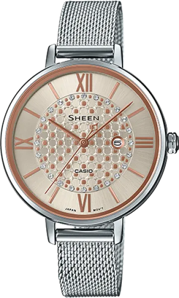 Casio Sheen SHE-4059M-4A Çelik Hasır / Gri Kol Saati