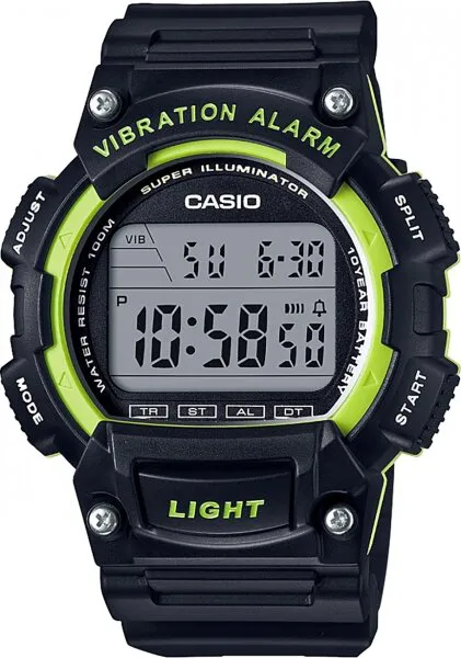 Casio W-736H-3AVDF Silikon / Siyah / Yeşil Kol Saati