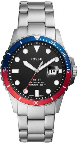 Fossil FS5657 Çelik / Gri / Mavi / Kırmızı Kol Saati