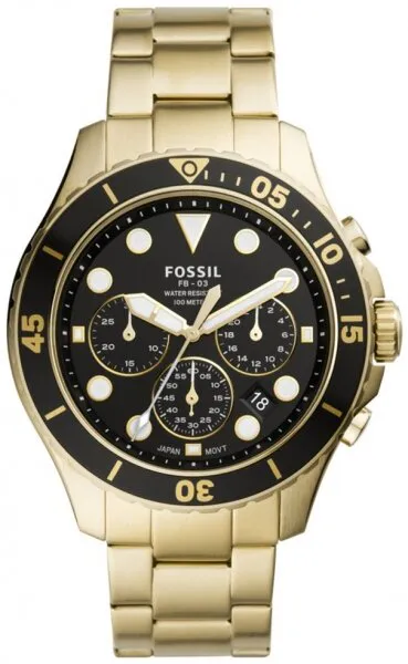 Fossil FS5727 Çelik / Siyah / Altın Kol Saati