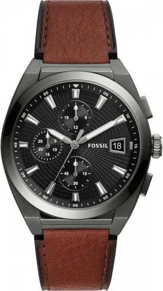 Fossil FS5799 Deri / Koyu Gri Kol Saati