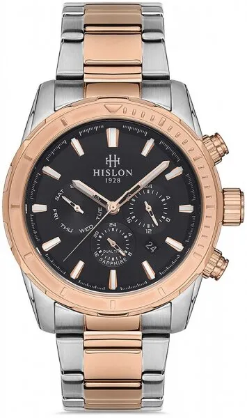 Hislon DT133R-04SR Çelik / Gri / Bronz Kol Saati