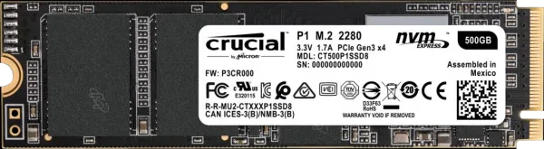 Crucial P1 500 GB (CT500P1SSD8) SSD