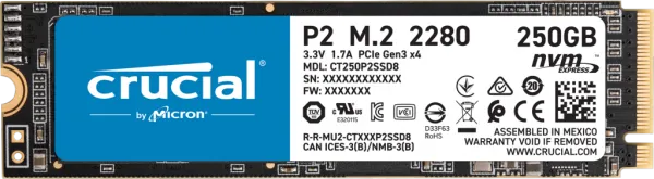 Crucial P2 250 GB (CT250P2SSD8) SSD