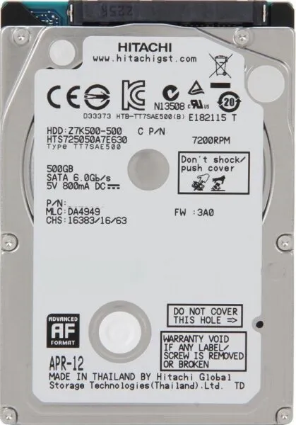 Hitachi HGST Travelstar Z7K500 (HTS725050A7E630) HDD