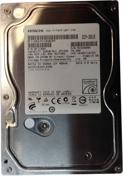 Hitachi Cinemastar 5K1000 (HCS5C1032CLA382) HDD