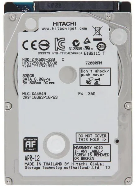 Hitachi Travelstar (HTS725032A7E630) HDD