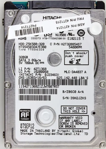 Hitachi Travelstar Z5K500-500 500 GB (HTS545050A7E380) HDD