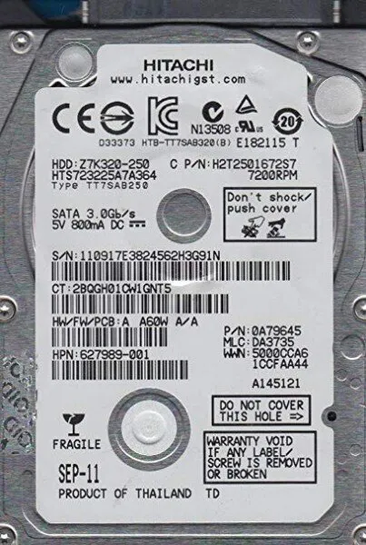 Hitachi Travelstar Z7K320 (HTS723225A7A364) HDD