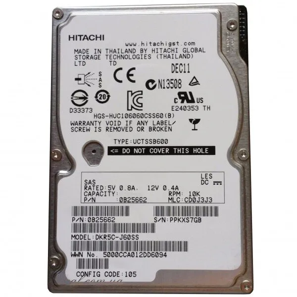 Hitachi Ultrastar C10K600 (HUC106060CSS600) HDD