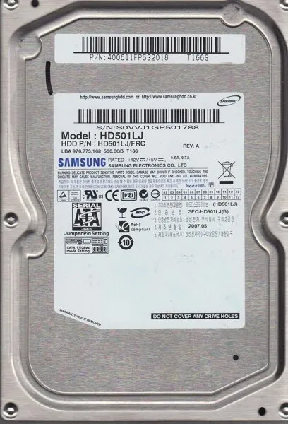 Samsung HD501LJ HDD