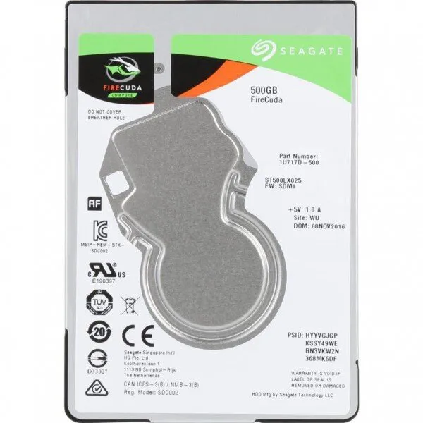 Seagate FireCuda 500 GB (ST500LX025) SSHD