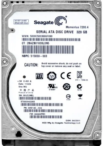 Seagate Momentus 7200.4 (ST9320423AS) HDD
