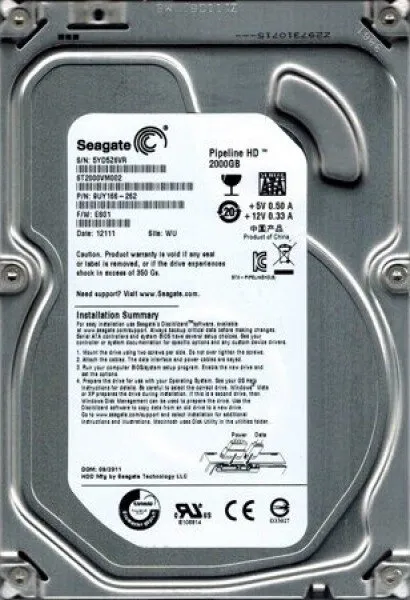 Seagate Pipeline HD (ST2000VM002) HDD