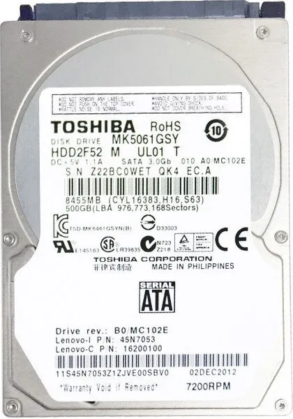 Toshiba MK5061GSYN HDD