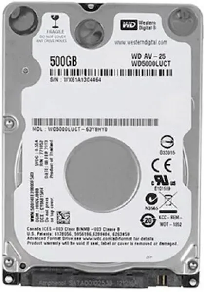 WD AV-25 500 GB (WD5000BUCT) HDD