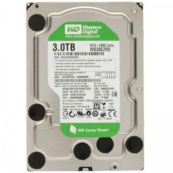 WD Green 3 TB (WD30EZRX) HDD