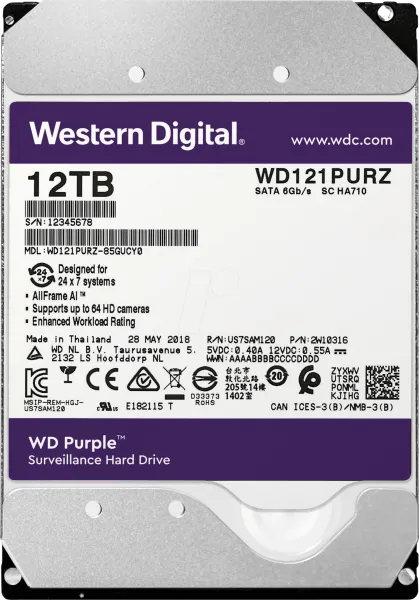 WD Purple 12 TB (WD121PURZ) HDD