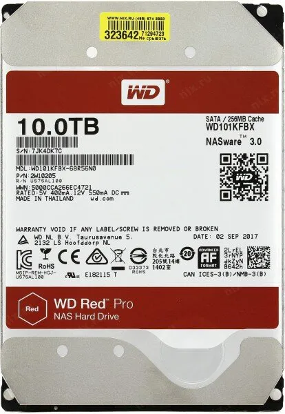 WD Red Pro 10 TB (WD101KFBX) HDD
