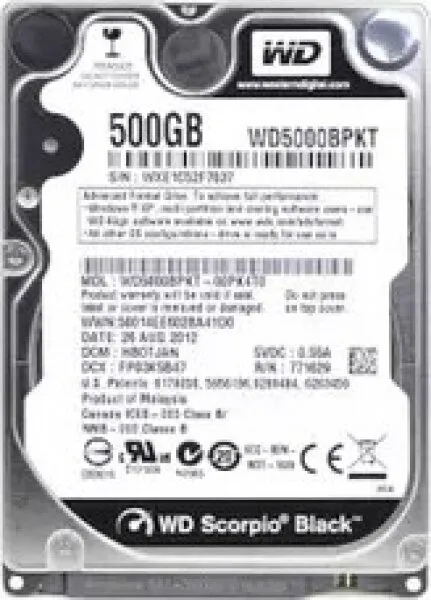 WD Scorpio Black (WD5000BPKT) HDD