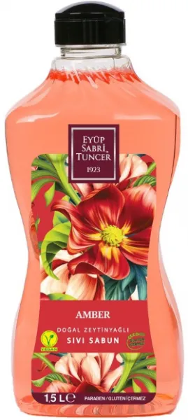Eyüp Sabri Tuncer Amber Doğal Zeytinyağlı Sıvı Sabun 1.5 lt Sabun