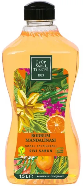 Eyüp Sabri Tuncer Bodrum Mandalinası Doğal Zeytinyağlı Sıvı Sabun 1.5 lt Sabun