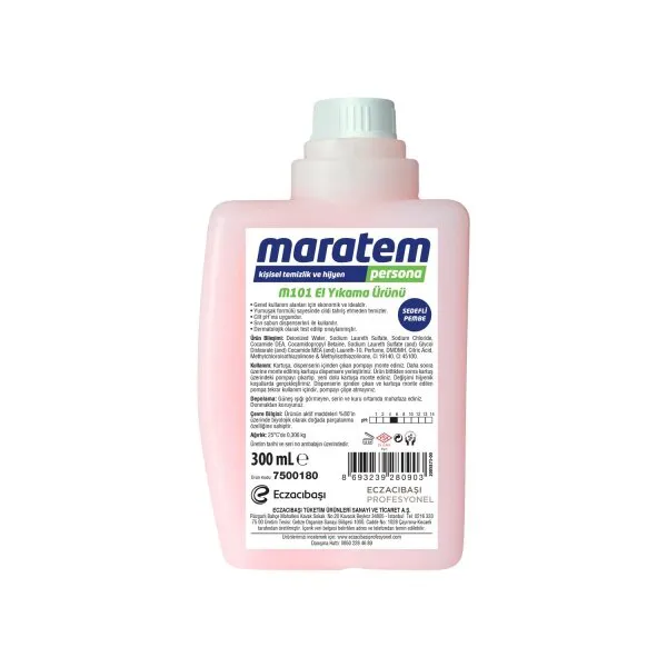 Maratem M101 Sedefli Pembe Sıvı Sabun 300 ml Sabun