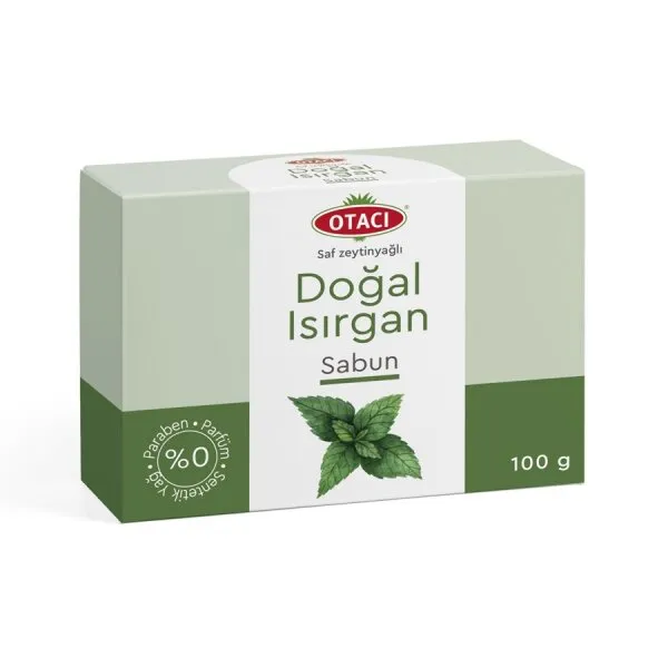 Otacı Doğal Isırgan Sabun 100 gr Zeytinyağ / Çörek Otu / Isırgan Sabun