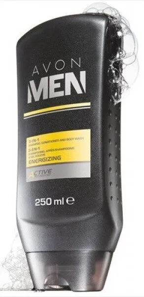 Avon Men Energizing 250 ml Şampuan / Saç Kremi / Vücut Şampuanı
