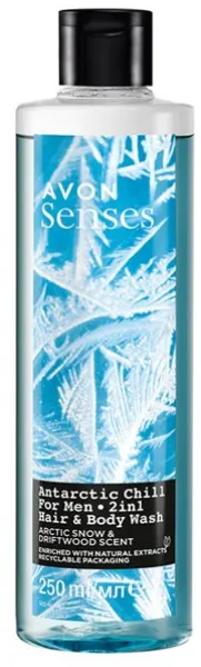 Avon Senses Antarctic Chill 2'si 1 Arada 250 ml Şampuan / Vücut Şampuanı