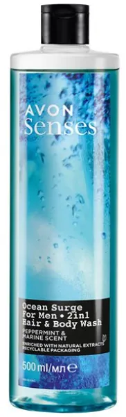 Avon Senses Ocean Surge 2'si 1 Arada 500 ml Şampuan / Vücut Şampuanı