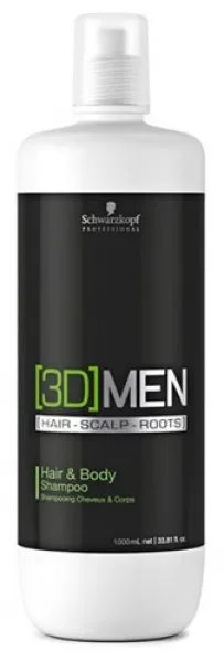 Schwarzkopf 3D Men Saç ve Vücut 1000 ml Şampuan / Vücut Şampuanı