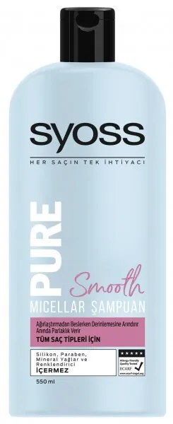 Syoss Pure Smooth Micellar 550 ml Şampuan