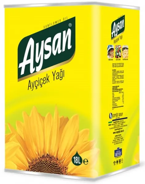 Aysan Ayçiçek Yağı 18 lt Sıvı Yağ